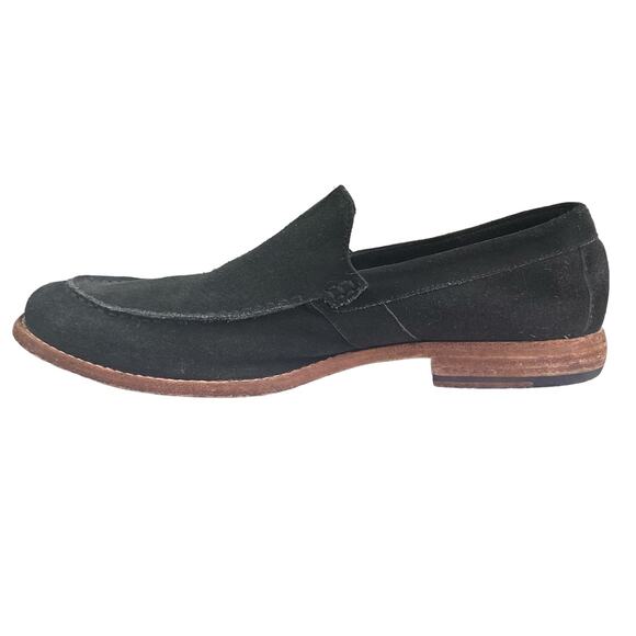 Frye Mens Grenson Green Grey Suede Slip On Loafers Size US 9.5